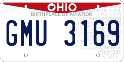 OH license plate GMU3169