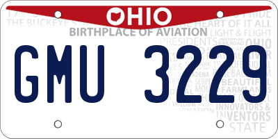 OH license plate GMU3229