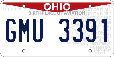 OH license plate GMU3391