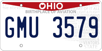 OH license plate GMU3579