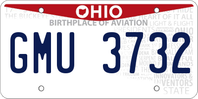 OH license plate GMU3732