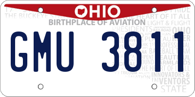 OH license plate GMU3811