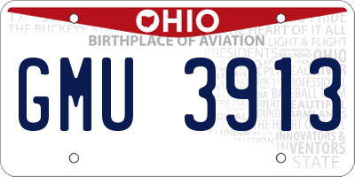 OH license plate GMU3913