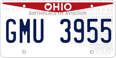 OH license plate GMU3955