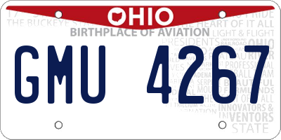 OH license plate GMU4267
