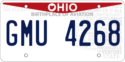 OH license plate GMU4268