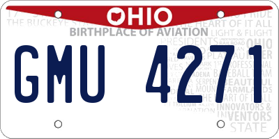 OH license plate GMU4271