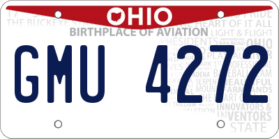 OH license plate GMU4272