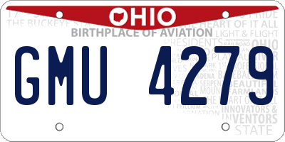 OH license plate GMU4279