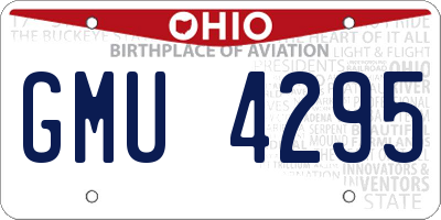 OH license plate GMU4295