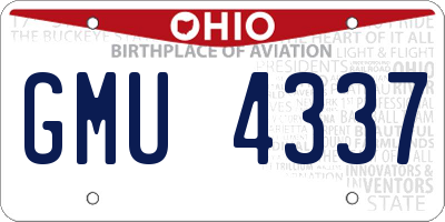 OH license plate GMU4337