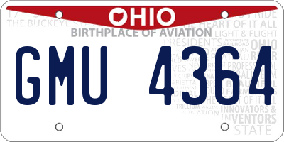 OH license plate GMU4364