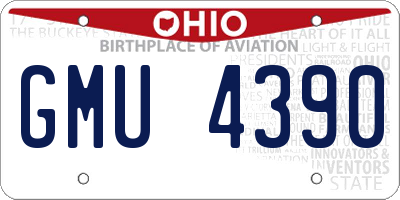 OH license plate GMU4390