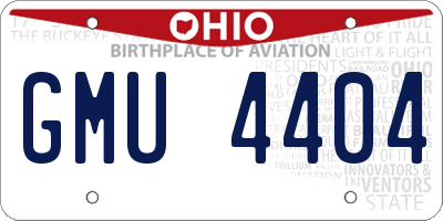 OH license plate GMU4404