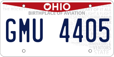OH license plate GMU4405