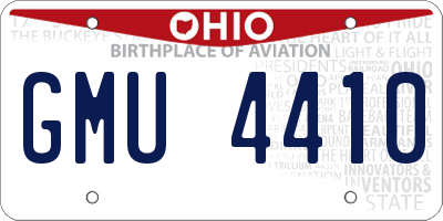 OH license plate GMU4410