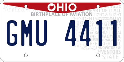 OH license plate GMU4411