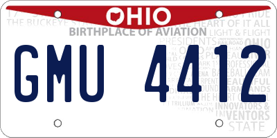 OH license plate GMU4412