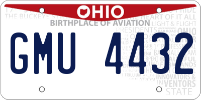 OH license plate GMU4432