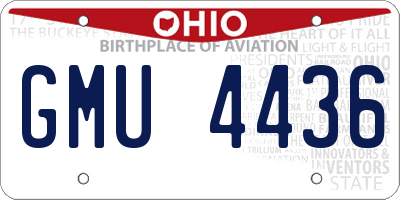 OH license plate GMU4436