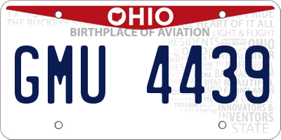OH license plate GMU4439