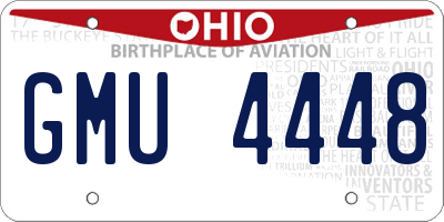 OH license plate GMU4448