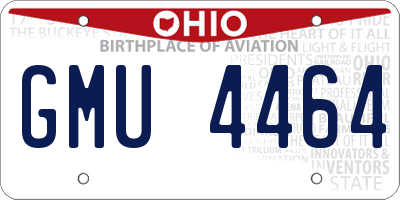 OH license plate GMU4464
