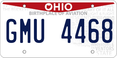 OH license plate GMU4468