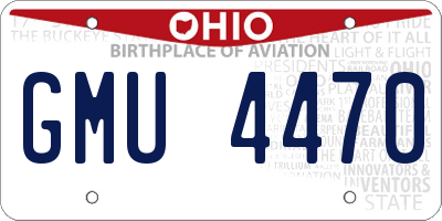 OH license plate GMU4470