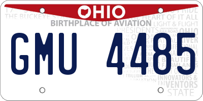 OH license plate GMU4485