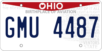 OH license plate GMU4487