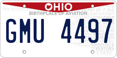 OH license plate GMU4497