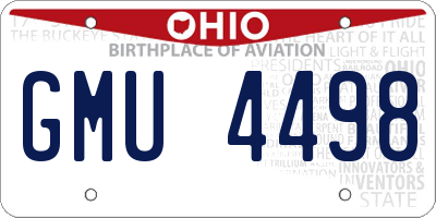 OH license plate GMU4498