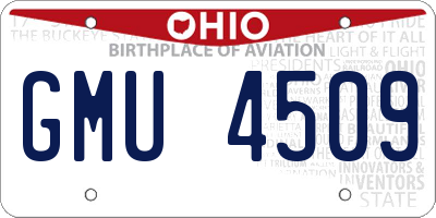 OH license plate GMU4509