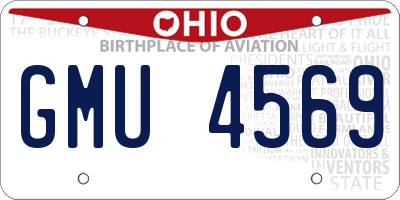 OH license plate GMU4569