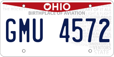 OH license plate GMU4572