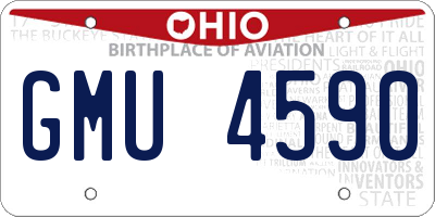 OH license plate GMU4590