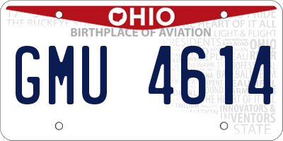 OH license plate GMU4614