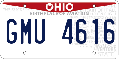 OH license plate GMU4616