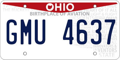 OH license plate GMU4637