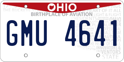 OH license plate GMU4641