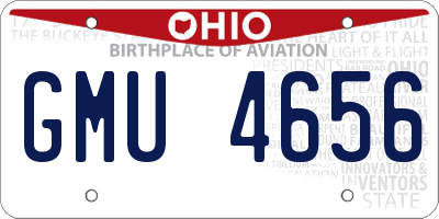 OH license plate GMU4656