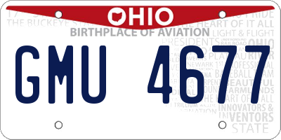 OH license plate GMU4677