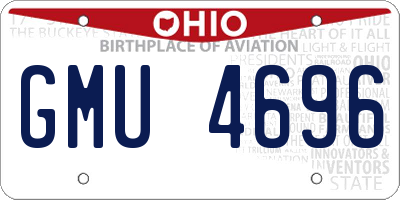 OH license plate GMU4696