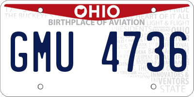 OH license plate GMU4736