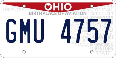 OH license plate GMU4757