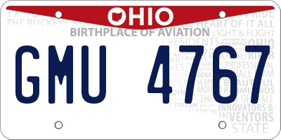 OH license plate GMU4767