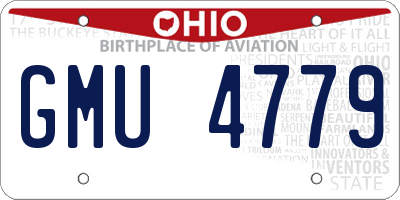 OH license plate GMU4779