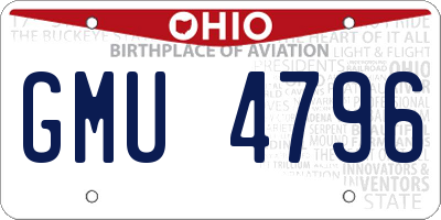 OH license plate GMU4796