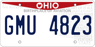 OH license plate GMU4823